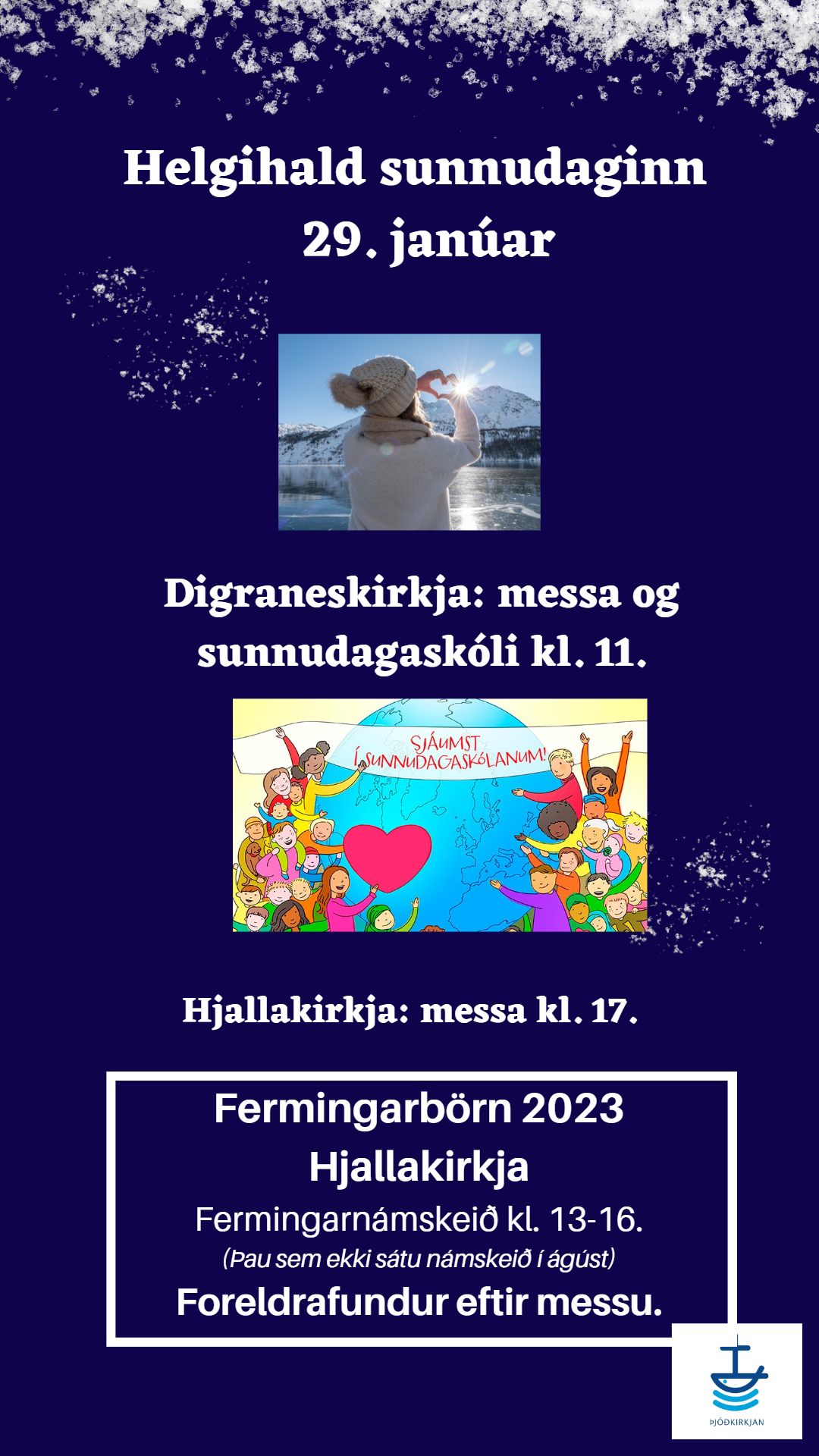 Helgihald 29. janúar Digranes- og Hjallakirkja (Facebook Post (Landscape)